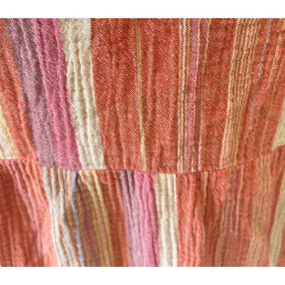 Marine Layer Womens Sleeveless Tiered Gauze Striped Boho Maxi Dress Size Medium - Picture 10 of 10